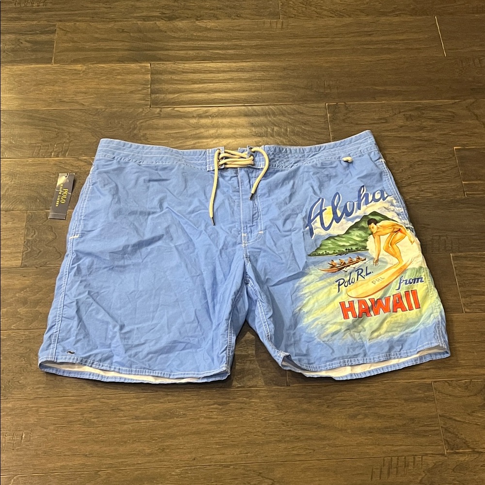 Polo Ralph Lauren Big Sur Aloha Hawaii Swim Suit Board Shorts new Mens Size 42